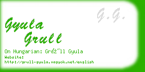 gyula grull business card